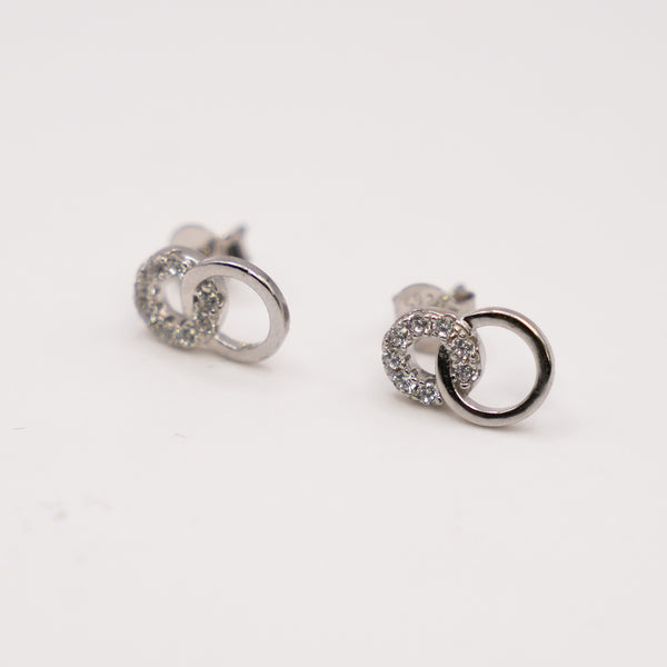 【HYERES LOR】Noailles double circle Silver earring 30mm Silver Double Circle Earrings | Aurore Havenne - Aurore