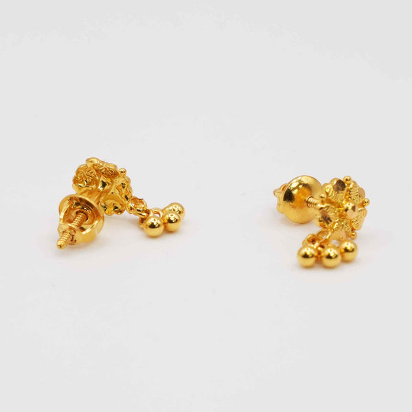 22k Gold Drop Studs – Dubai Jewellers
