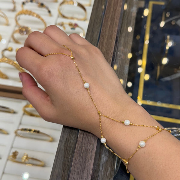 Hand chain gold bracelet discount