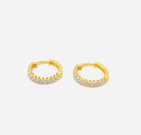 18k hotsell solid gold Hoop earring made in Dubai.