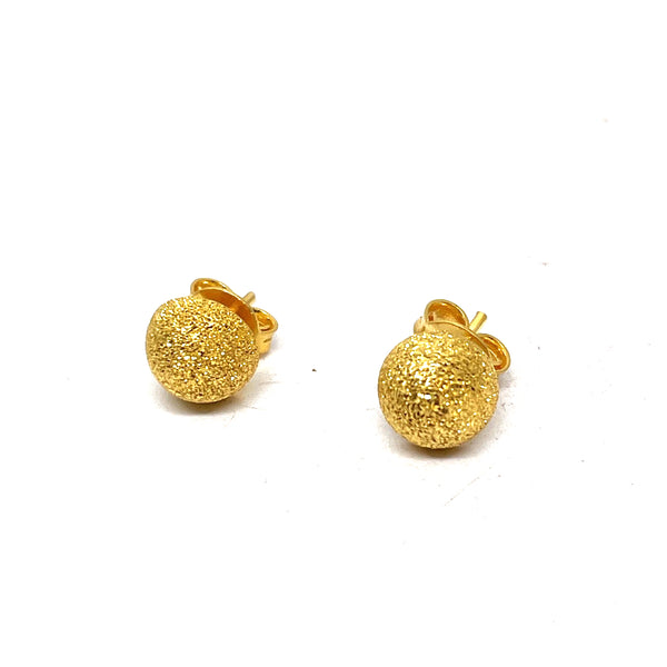 babylclub 24SS Gold studs top トップス 14k Yellow Gold Polished 16mm Half Ball Stud Earrings 4.32g