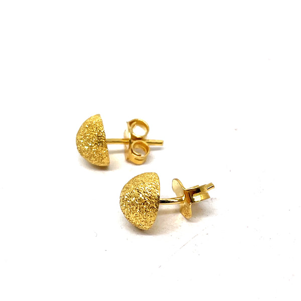 babylclub 24SS Gold studs top トップス 14k Yellow Gold Polished 16mm Half Ball Stud Earrings 4.32g