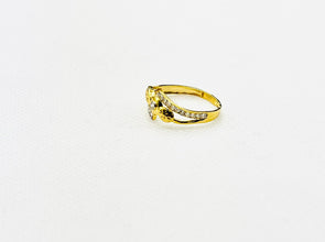 22K Gold Ring with CZ stones