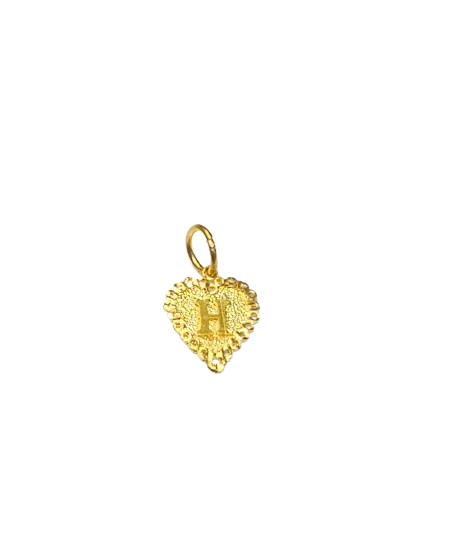 22k Gold H Alphabet Pendant