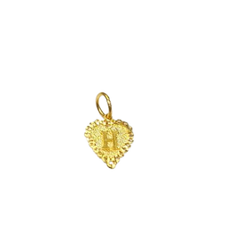 22k Gold H Alphabet Pendant