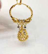 22K Gold Jhumka Hoop  Earrings