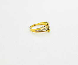 22K Gold Ring with CZ stones