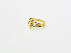 22K Gold Ring with CZ stones