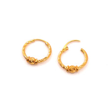 22k Gold Hoops Earrings