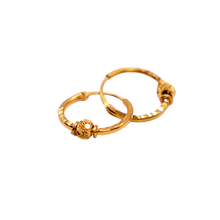22k Gold Hoops Earrings