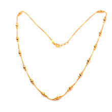 22K Gold Necklace with Ball Design