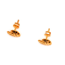 18K Gold Heart Shaped Studs