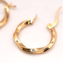 18K Gold Twisted Hoop Earrings