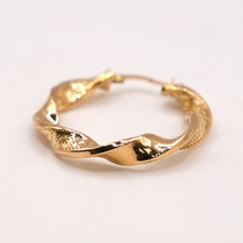 18K Gold Twisted Hoop Earrings