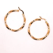 18K Gold Twisted Hoop Earrings
