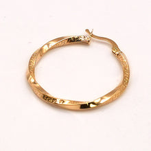 18K Gold Twisted Hoop Earrings