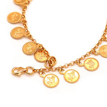 21K Gold Turkish Lira coin Necklace