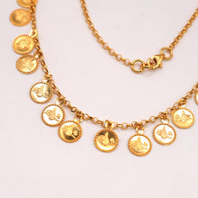 21K Gold Turkish Lira coin Necklace