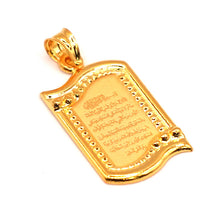 21K Ayatal Qursi Pendant