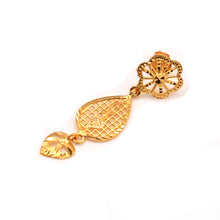 22K Gold Earrings Studs with Drop