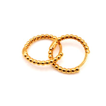 22K Gold Ball-Chain Style Hoop Earrings