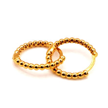 22K Gold Ball-Chain Style Hoop Earrings