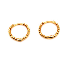 22K Gold Ball-Chain Style Hoop Earrings