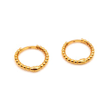 22K Gold Ball-Chain Style Hoop Earrings
