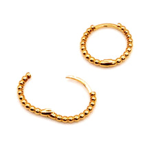 22K Gold Ball-Chain Style Hoop Earrings