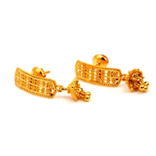 22K Gold Traditional Studs/Tops Earrings with Jhumki