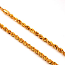 22K Gold Rope Chain 22 Inch