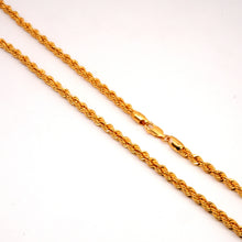 22K Gold Rope Chain 22 Inch