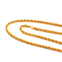 22K Gold Rope Chain 22 Inch