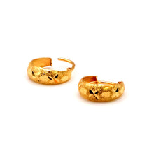22K Gold Traditional Style Hoops Earrings