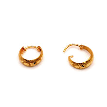 22K Gold Traditional Style Hoops Earrings