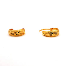 22K Gold Traditional Style Hoops Earrings