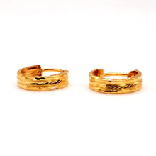 22K Gold Traditional Style Hoops Earrings