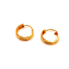 22K Gold Traditional Style Hoops Earrings