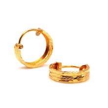22K Gold Traditional Style Hoops Earrings