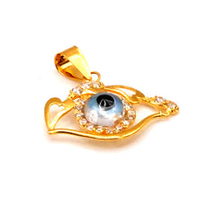 22K Gold Evil Eye Pendant