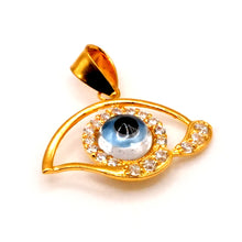 22K Gold Evil Eye Pendant