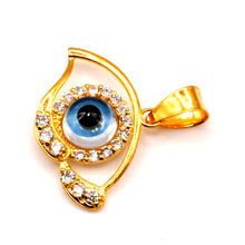 22K Gold Evil Eye Pendant