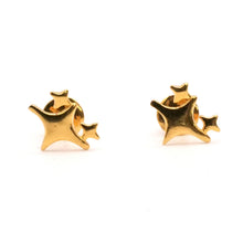 22K Gold Stars Studs