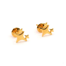 22K Gold Stars Studs