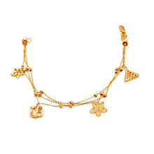 22k Gold Charm Bracelet