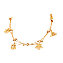 22k Gold Charm Bracelet