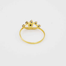 22K Evil Eye Gold Ring