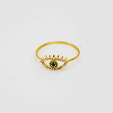 22k Evil eye Gold Ring