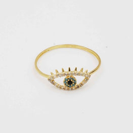 22k Evil eye Gold Ring