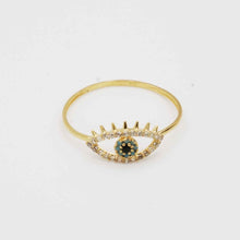 22k Evil eye Gold Ring